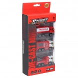 Fire Truck Set 3 pcs 8.5 cm