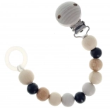 Hess pacifier clip natural black