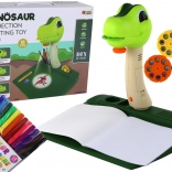 Children's dinosaur drawing projector with sounds and accessories