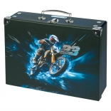 Valise scolaire pliable avec design motocross