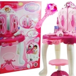 magische kindertoilettafel met roze toverstok en accessoires