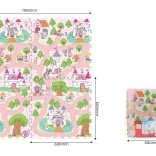 Blocs en mousse souple avec princesse 60 × 60 cm, 4 pcs