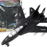 militair vechtvliegtuig met licht en geluid – speelset met figuren