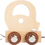 Wooden Wagon with Letter Q small foot for Train Sets