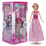 Fashion doll with wardrobe 29 cm