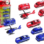 set of 10 rescue toy cars police and firefighters