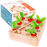 Houten spel met worteltjes