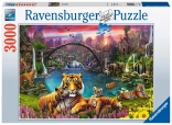 Puzzle Ravensburger Tigres au Paradis 3000 pièces