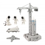 Ruimte set met kraan en lanceringsplatform