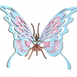 Woodcraft Wooden 3D Puzzle – Colorful Butterfly