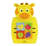 VIGA planche de manipulation Montessori en bois en forme de girafe avec certificat FSC