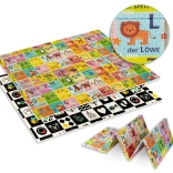 Humbi sterke dubbelzijdige XPE-schuim speelmat 120 × 180 met Duitse alfabet