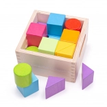 Blocs en bois colorés pour enfants de Bigjigs Toys