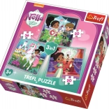 Trefl puzzel Nella, prinses van de ridders – set 3-in-1 (20, 36, 50 stukjes)