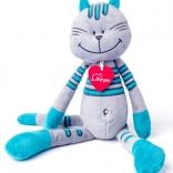 Chat en peluche Lewis – chat tout doux avec petit cœur en feutre
