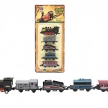 Train with wagons, 5 pcs, metal/plastic, 8 cm, pull-back