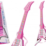 Electric Guitar for Kids with LED Lights and Melodies – Pink
