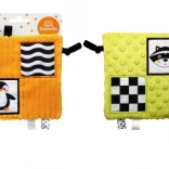 Sensory baby blanket penguin and raccoon Gagagu