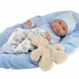 Realistic baby doll with full vinyl body - boy 40 cm