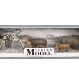 Set dierfiguren – zebra’s, nijlpaarden en neushoorns