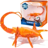 Hex Bots moving scorpion figure with LED light – orange sensory toy by SPIN MASTER