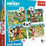 Puzzle 4 en 1 – super journée MICKEY MOUSE