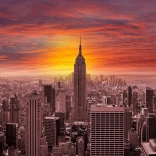 Geniet van Puzzel Zonsondergang boven de skyline van New York 1000 stukjes
