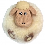 Magnette en bois avec pompon – mouton