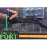 Jointed Action Figure Fitness Exercising With Accessories
