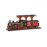 Puzzle 3D en bois Vintage Locomotive à vapeur