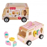 Voiture en bois avec esquimaux - trieur de formes