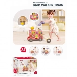 loopwagen en loopfiets treintje 3-in-1 roze