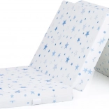 CHIPOLINO Matelas pliant 60 x 120 cm Blanc, étoiles bleues