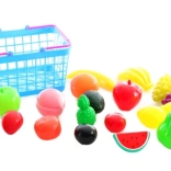Plastic mand met fruit voor kinderen