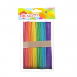 Gekleurde houten stokjes 15 × 1,8 cm, 50 st.
