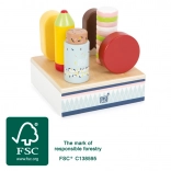 Set de sucettes glacées en bois fresh – présentoir avec 6 glaces