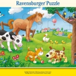 Puzzle 15 pièces amoureux des adorables animaux RAVENSBURGER