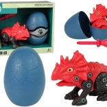construction kit dinosaur triceratops with egg and screwdriver