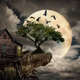 Puzzle ENJOY blokhut op de klif 1000 stukjes