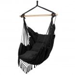 hangende Braziliaanse stoel met kussens donkergrijs