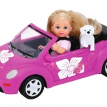 Doll Evička with a New Beetle Car and Picnic Set
