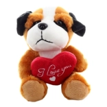Plush puppy with heart 14 cm