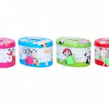 Blikken ovale spaarpot 10 × 6,5 cm