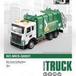 Metal garbage truck with lights and sounds