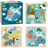 Puzzle en bois Animaux du monde