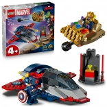 lego marvel kapitein amerika vs thanos bouwset voor kinderen 4+