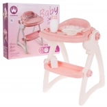 Doll High Chair with Accessories, 7 Pieces, 3+