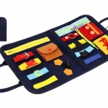 Educatieve motorische viltplaat met ritsen, knopen en gespen 24 × 27 × 4 cm