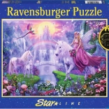 Ravensburger lichtgevend puzzel Magische nacht van eenhoorns XXL 200 stukjes