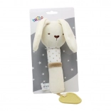 Lapin en peluche avec son 17 cm